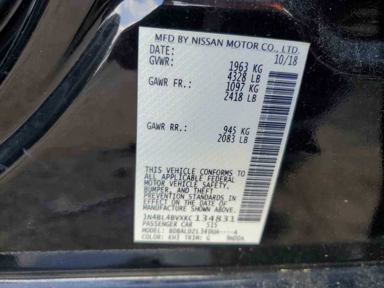 2019 Nissan Altima, S - Fast Wheel